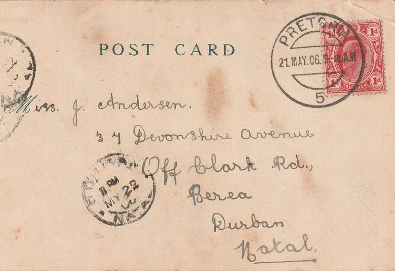 USED POST CARD HOUSE WHERE PEACE WAS SIGNED PRETORIA