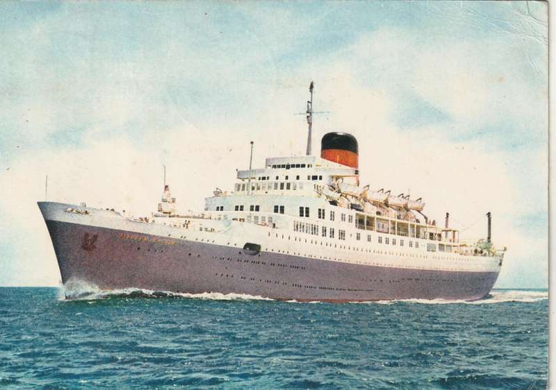 USED POST CARD UNION CASTLE LENE WINDSOR CASTLE