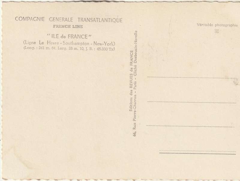 MINT POST CARD ILE DE FRANCE