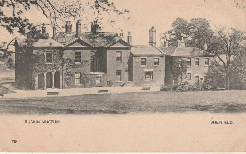 VINTAGE UN POSTED POST CARD RUSKIN MUSEUM SHEFFIELD