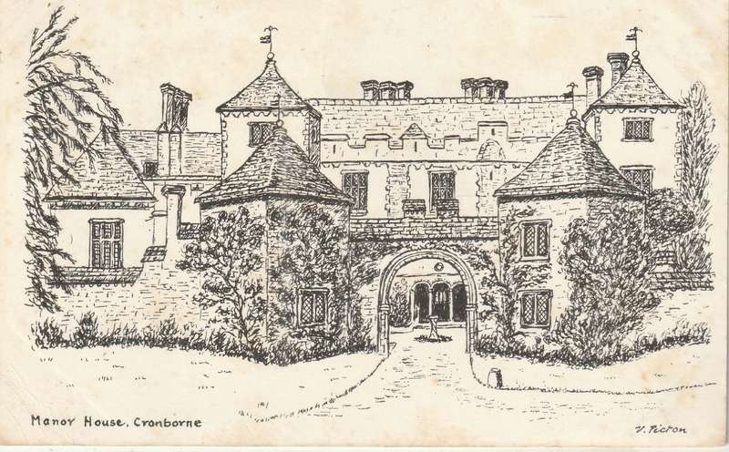 VINTAGE UN POSTED POST CARD MANOR HOUSE CRANBORNE