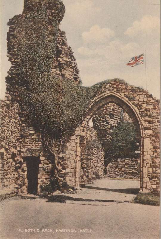VINTAGE UN POSTED POST CARD HASTINGS CASTLE