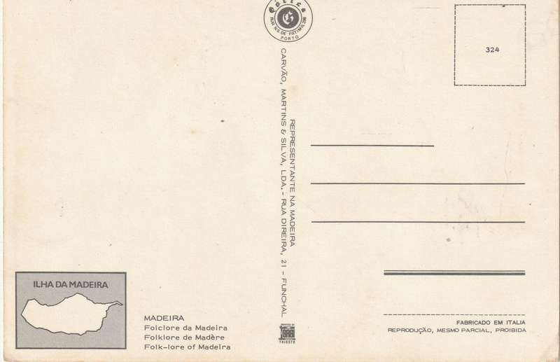 VINTAGE UN POSTED POST CARD MADEIRA