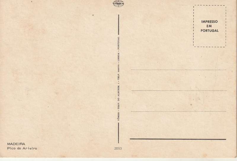 VINTAGE UN POSTED POST CARD MADEIRA