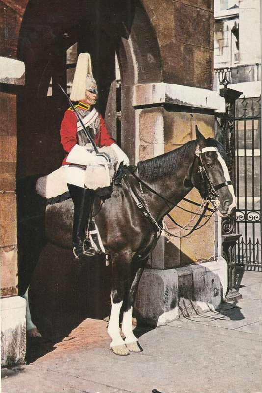 VINTAGE UN POSTED POST CARD WHITEHALL LONDON