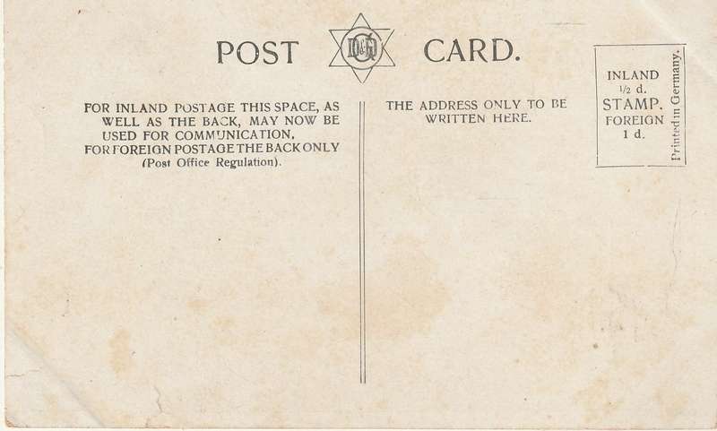 VINTAGE UN POSTED POST CARD BLACKBURN TOWN HALL