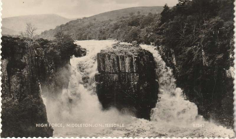 VINTAGE UN POSTED POST CARD HIGH FORCE MIDDLETON ON TEESDALE