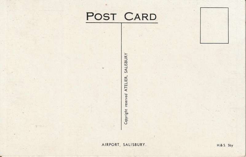 MINT POST CARD SALISBURY AIRPORT RHODESIA