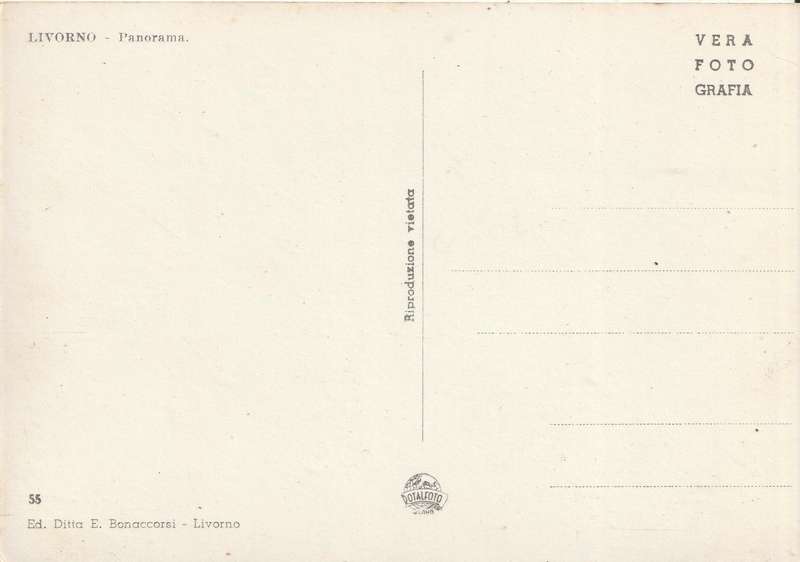 VINTAGE UN USED POST CARD LIVORNO