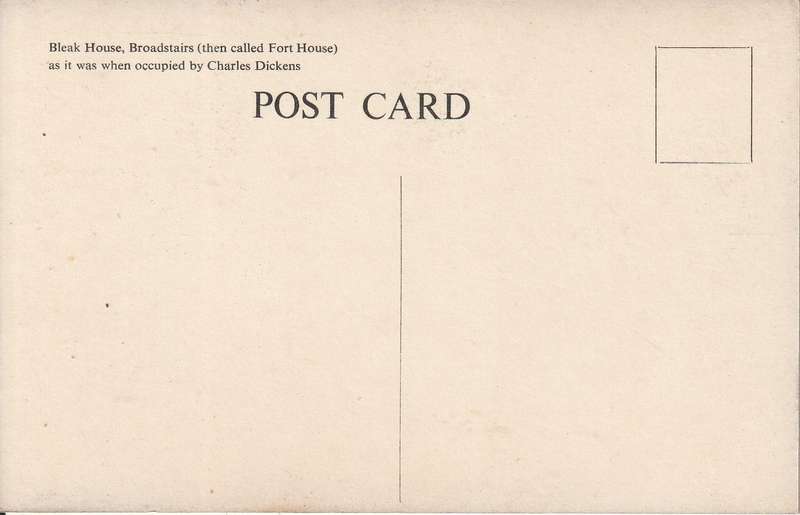 VINTAGE UN USED POST CARD FORT HOUSE OCCUPIED BY CHARLES DICKENS