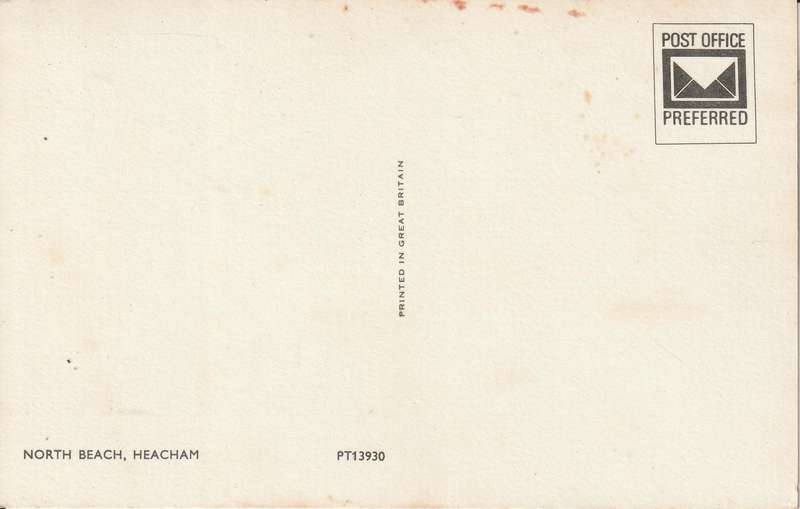 VINTAGE UN USED POST CARD NORTH BEACH HEACHAM