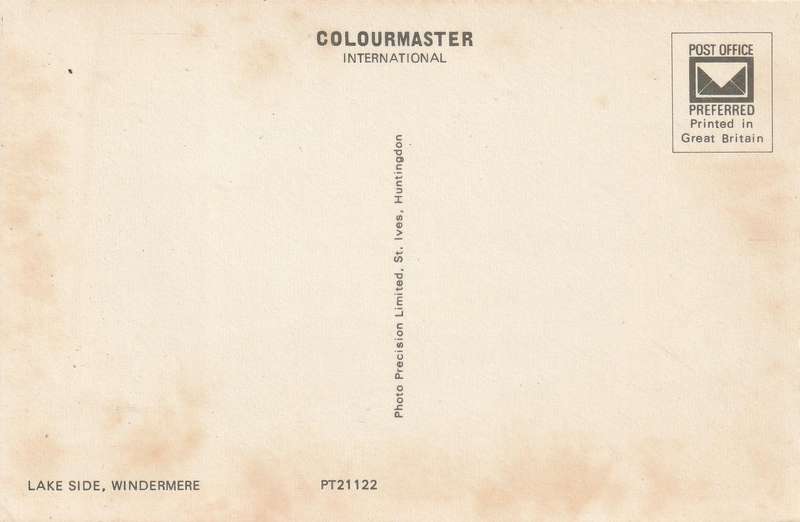 VINTAGE UN USED POST CARD WINDERMERE