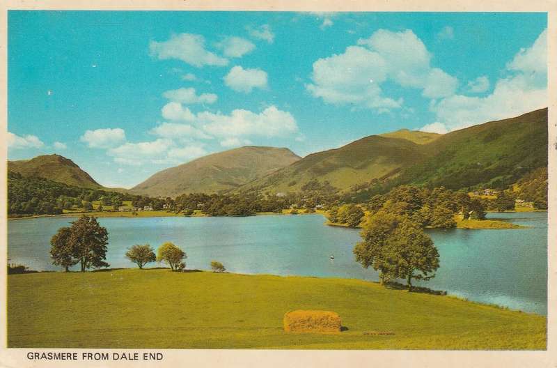 VINTAGE UN USED POST CARD GRASMERE FROM DALE END