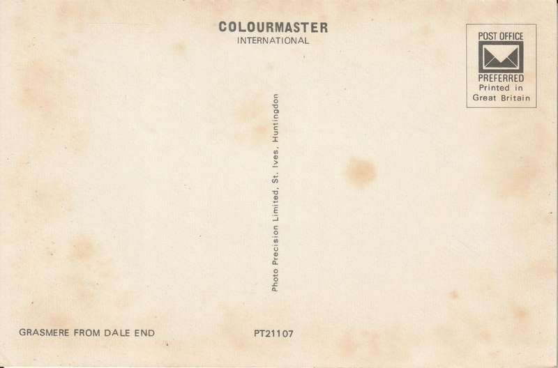 VINTAGE UN USED POST CARD GRASMERE FROM DALE END