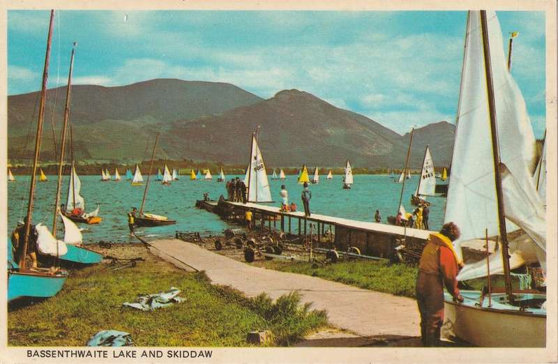 VINTAGE UN USED POST CARD BASSENTHWAITE LAKE AND SKIDDAW