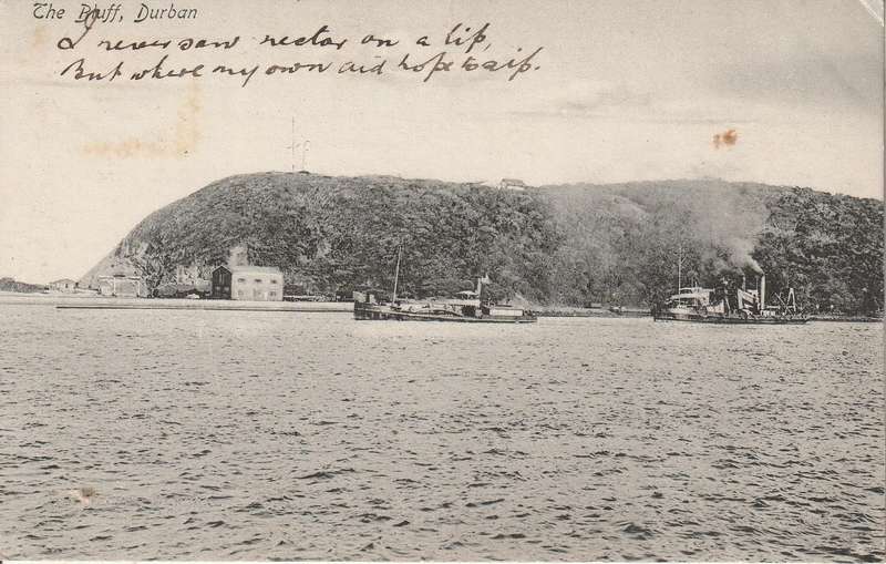 VINTAGE USED POST CARD BLUFF DURBAN