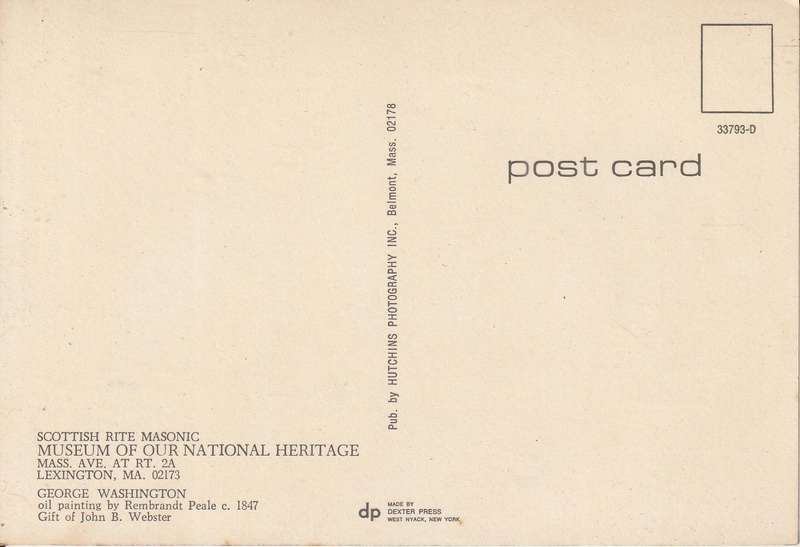 VINTAGE UN USED POST CARD GEORGE WASHINGTON