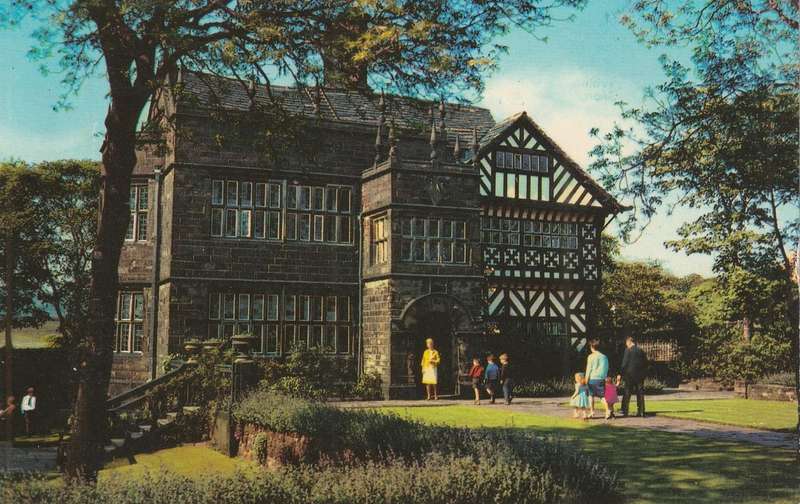 UN USED  VINTAGE POST CARD HALL I TH WOOD BOLTON