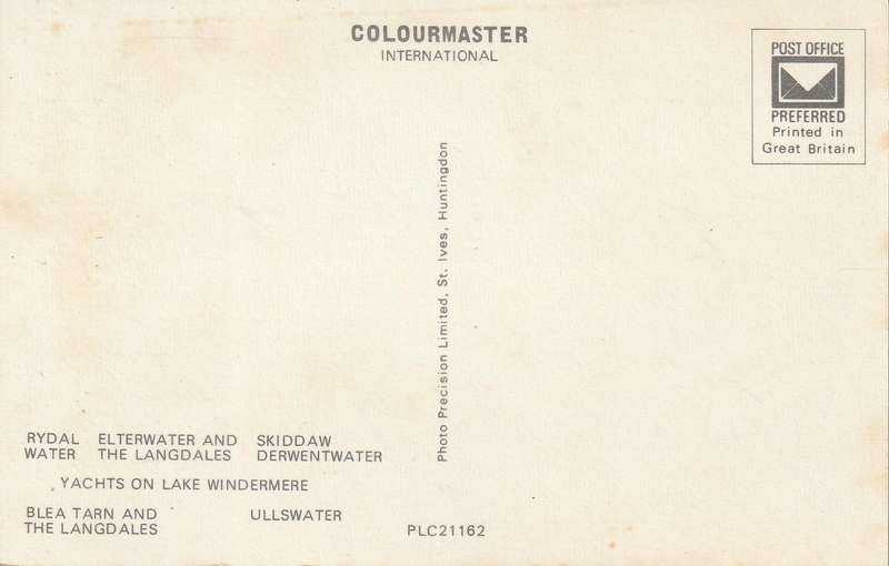 UN USED  VINTAGE POST CARD THE LAKE DISTICT