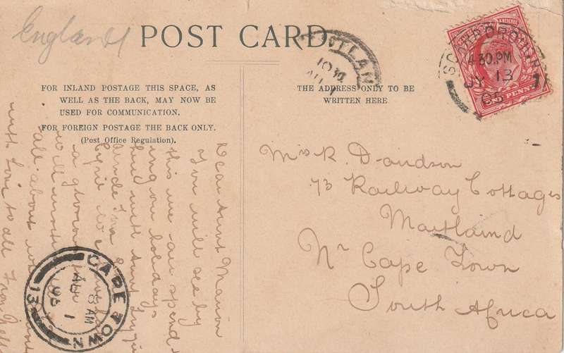 USED POST CARD SCARBOROUGH SOUTH BAY POSTED 1905