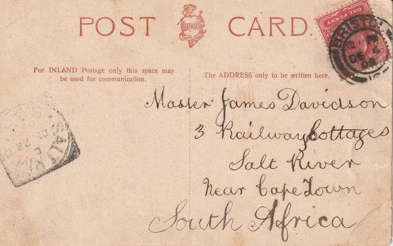 USED POST CARD CLIFTON SUSPENSION BRIDGE AND FERRY 1903