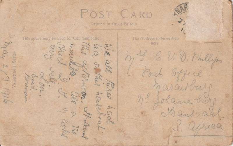 USED POST CARD BOAT HOUSE CAFE KNARESBOROUGH 1916