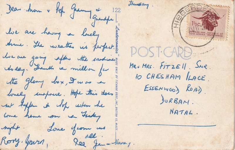 USED POST CARD POSTED HIBBERDENE