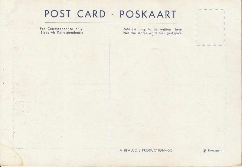 UN USED CARTOON POST CARD SOUTH AFRICA