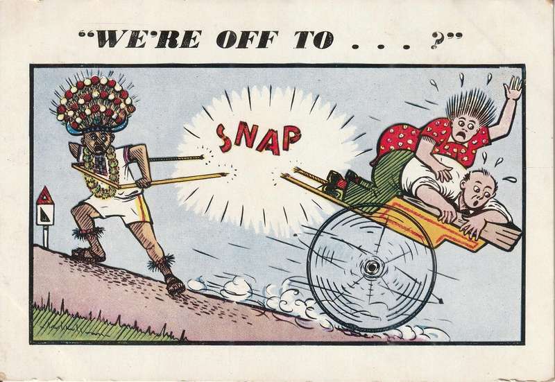 UN USED CARTOON POST CARD SOUTH AFRICA