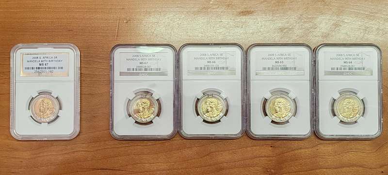 Mandela 2008 Coins Set MS64 to MS67