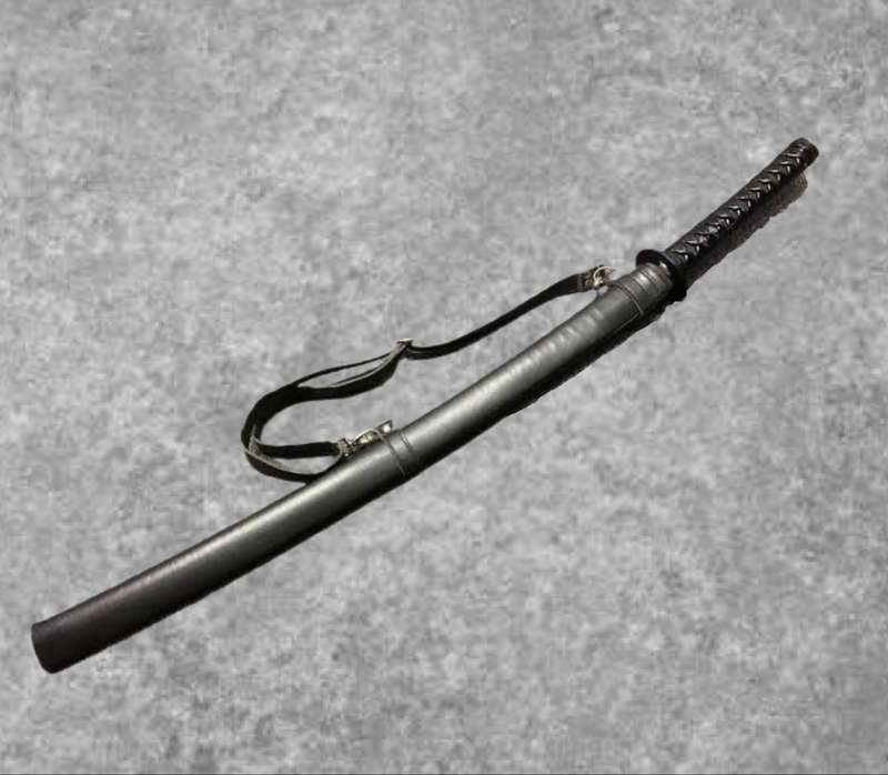 Samurai Katana with Black Leather Sheath