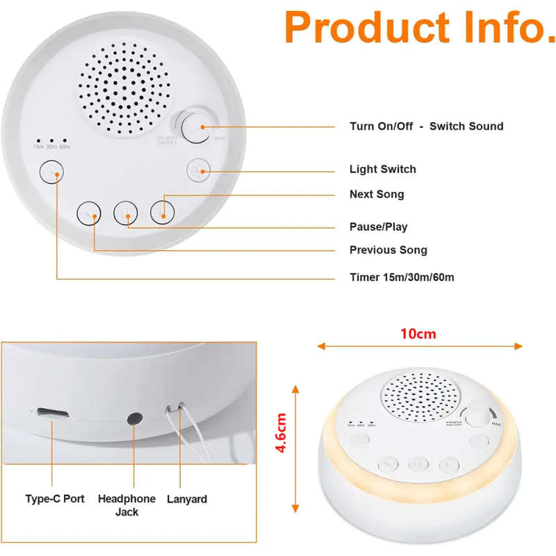 White Noise LED Sound Machine