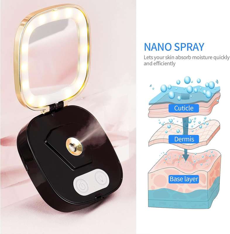Facial Mirror With Mist Sprayer