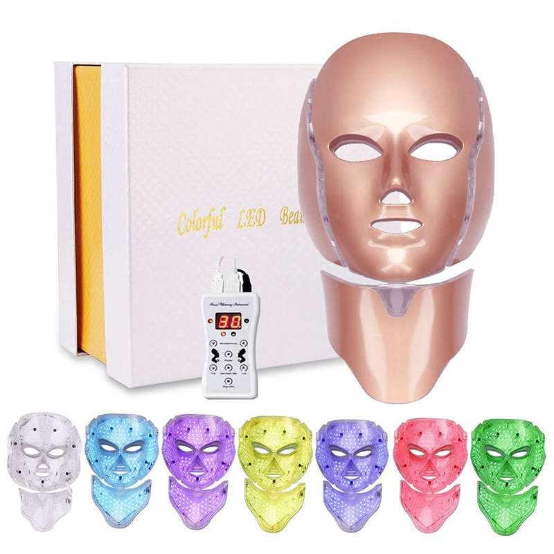 7 Color LED Electric Therapy Face Neck Mask