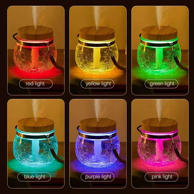 Ice Shape Broken Glass Jar Humidifier