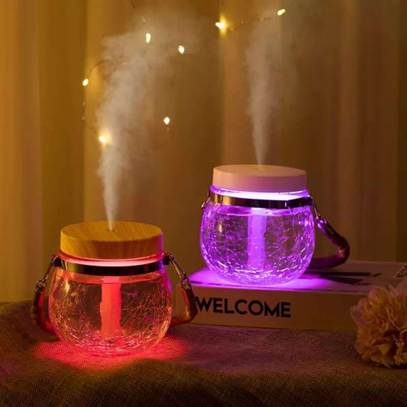 Ice Shape Broken Glass Jar Humidifier