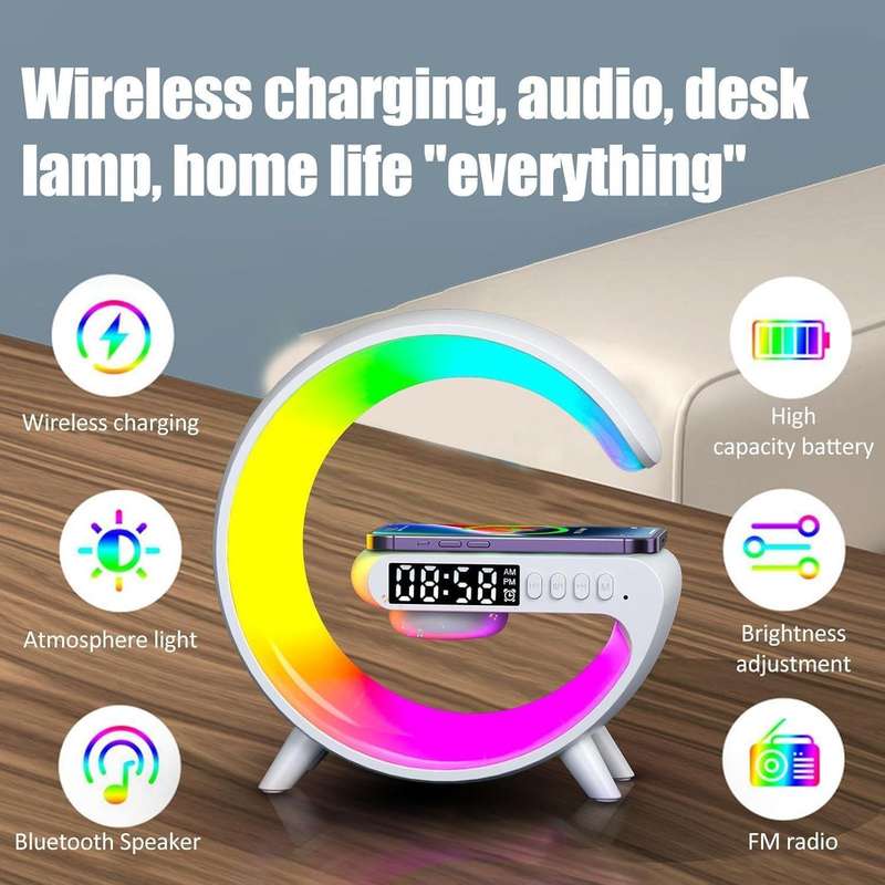 RGB LED Mini G Speaker With Wireless Charger