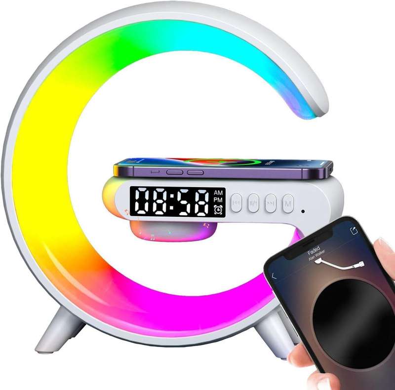 RGB LED Mini G Speaker With Wireless Charger