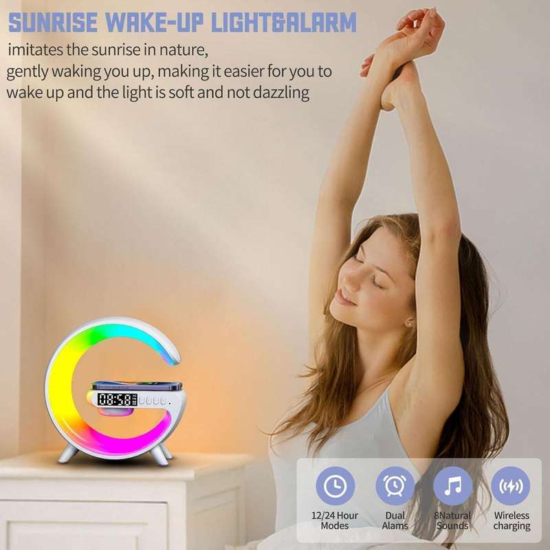 RGB LED Mini G Speaker With Wireless Charger