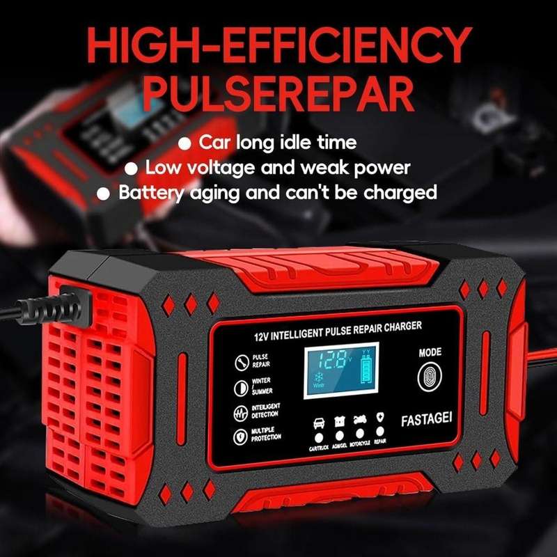 12V 6A Intelligent Pulse Repair Battery Charger