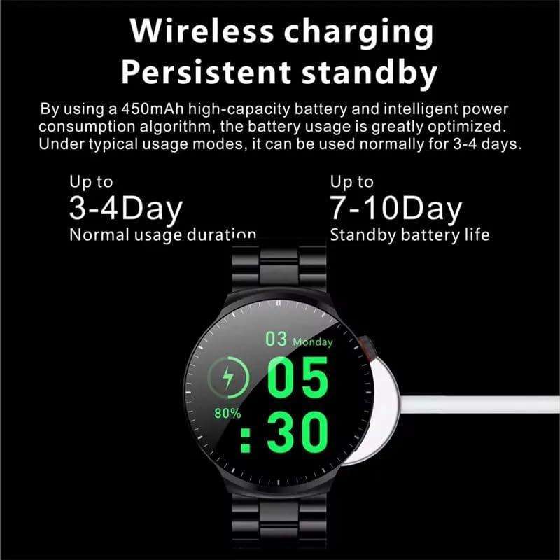 Round Smart Watch + 3 Straps