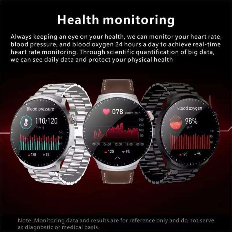 Round Smart Watch + 3 Straps