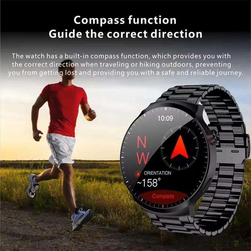 Round Smart Watch + 3 Straps