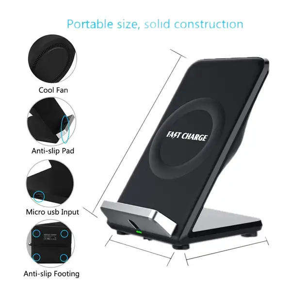 2 Coil QI Wireless Charging Stand