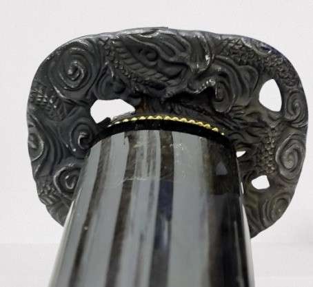 Black Gray Woodgrain Katana Sword