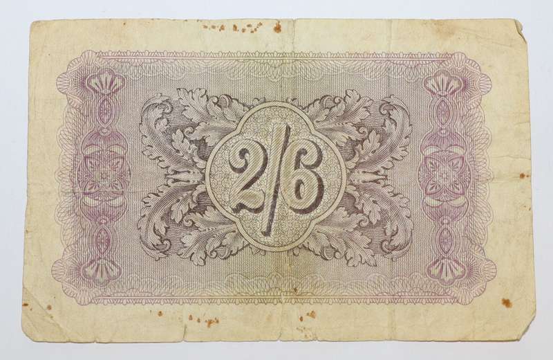 1942-1947 British Military Authority Two Shillings Sixpence Banknote as per photo