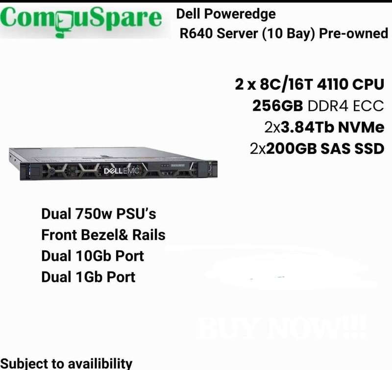 Dell poweredge R640 Server - well specc'd -  PreOwned/Refurb