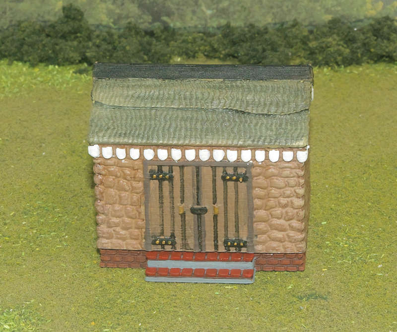 1:87 Scale - Storage Shed - Stone - Brick