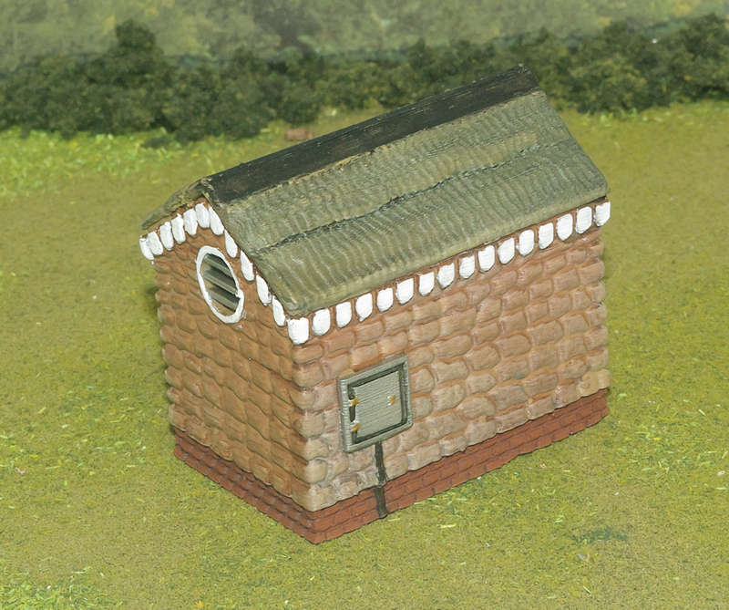 1:87 Scale - Storage Shed - Stone - Brick
