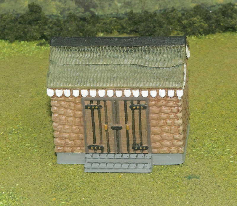 1:87 Scale - Storage Shed - Stone - Plain Base